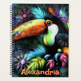 Agenda Abstrato Toucan Whimsical Personalizado