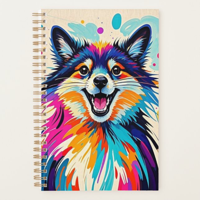 Agenda Abstrato urso uma bela e engraçada arte animal fel (Frente)