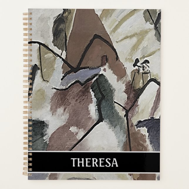 Agenda Abstrato Vintage Art Planner (Frente)