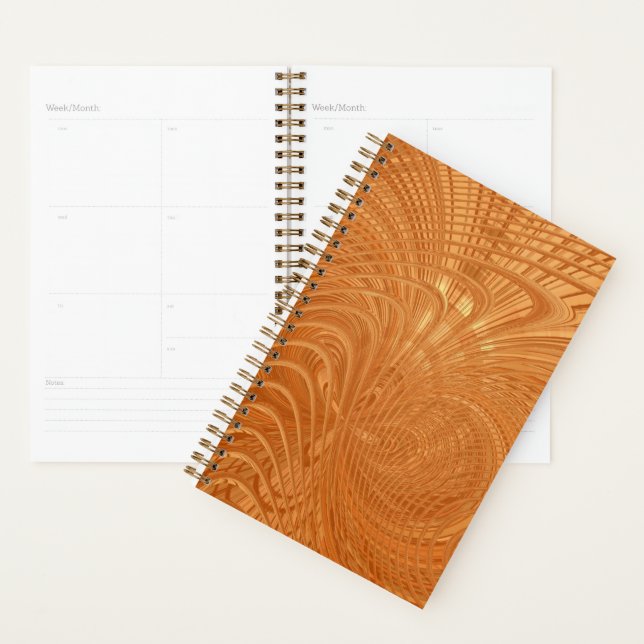 Agenda Abstrato Wavy Striped Pattern Lines 01 (Exibição)