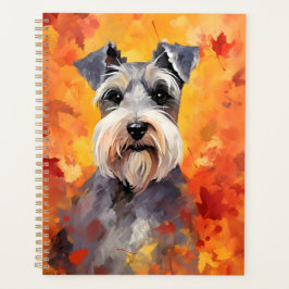 Agenda Ação de Graças de Miniatura Schnauzer Autumn