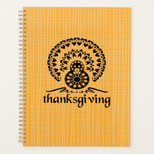 Agenda Ação de Graças Mandala Turquia Boho Folk Art