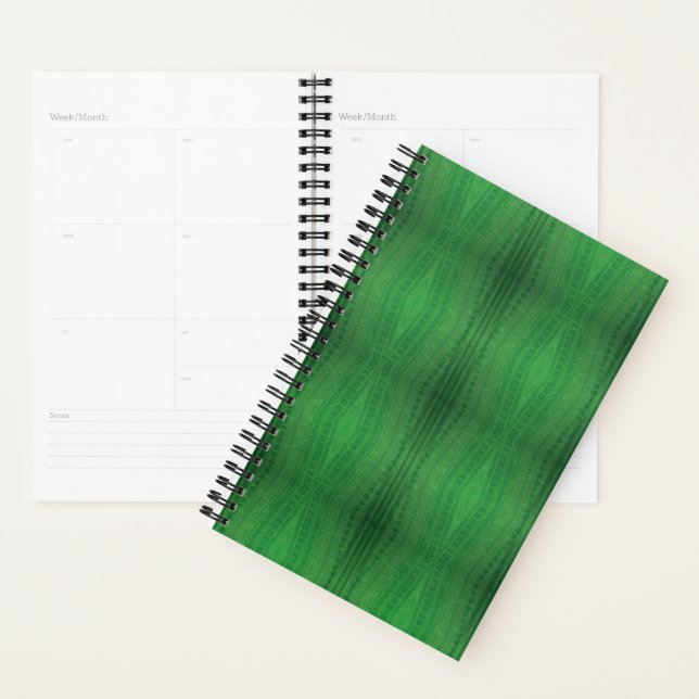 Agenda Aceitação | Padrão de Boho Eclético Verde (Exibição)