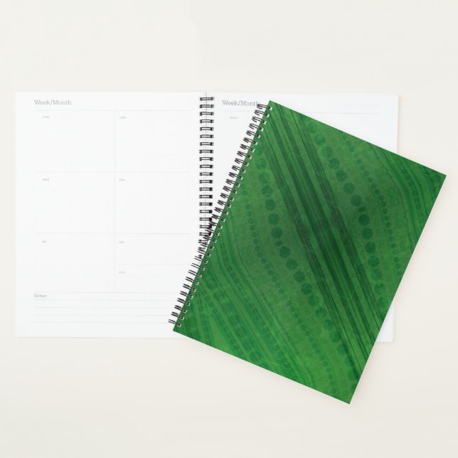 Agenda Aceitação | Padrão de Boho Eclético Verde (Exibição)