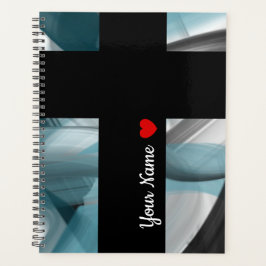 Agenda Acessórios Planner Trend Abstract Blue Ocean
