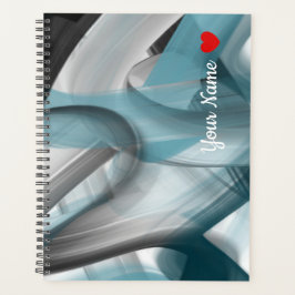 Agenda Acessórios Planner Trend Abstrato Oceano Azul