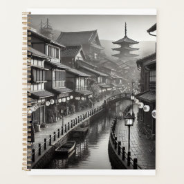 Agenda Aço Inoxidável Preto e Branco Estilo Japonês dos A