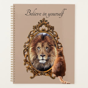 Agenda Acredite em si mesmo   Lion Vintage Inspirational