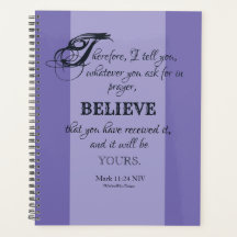 Acredite - Marcos 11:24, Planner 21,59cm x 27,94