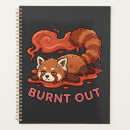 Agenda Adesivo de Panda Vermelho Derretido Engraçado | Fo