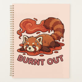 Agenda Adesivo Engraçado de Panda Vermelho Derretido e Ex
