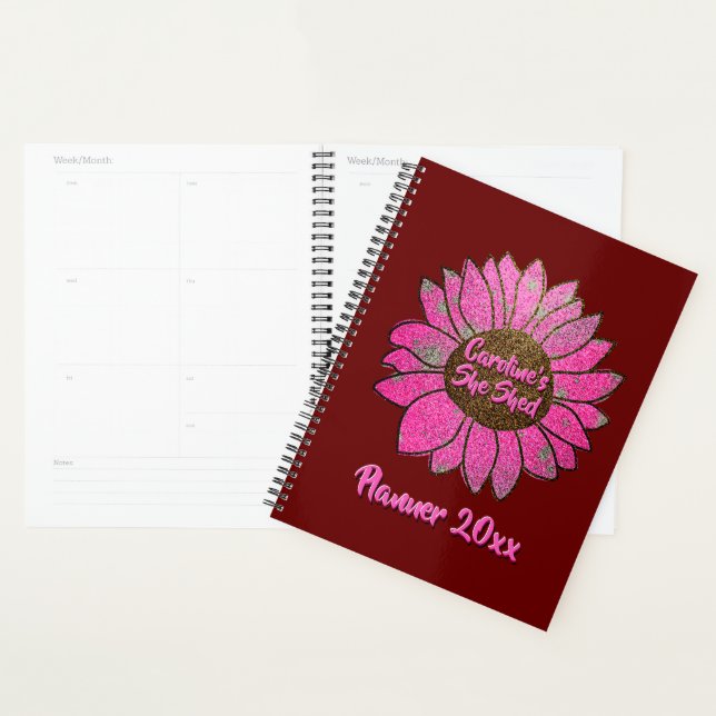 Agenda Adicionar Nome Alterar Texto Ela Rosa Girassol (Exibição)