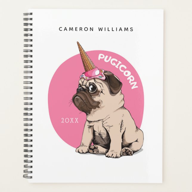 Agenda Adicionar seu nome/ano| Pugicorn (Frente)