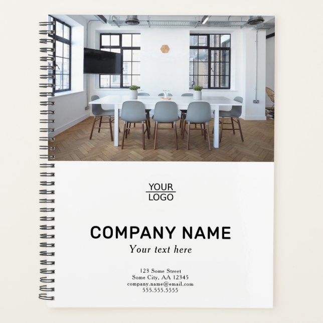 Agenda Adicione seu Logotipo Texto Personalizado Foto de  (Frente)