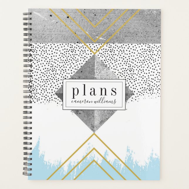 Agenda Adicione seu nome | Abstrato Modern Design (Frente)