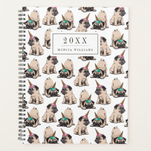 Agenda Adicione seu nome/ano Puppy Pugs Aspiração d