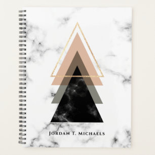 Agenda Adicione seu nome Design de Impressão de Mármo