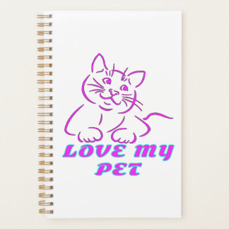 AGENDA ADORA MEU GATO DE PINCO DE PINO