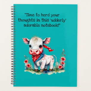 Agenda adorável caderno de vacas