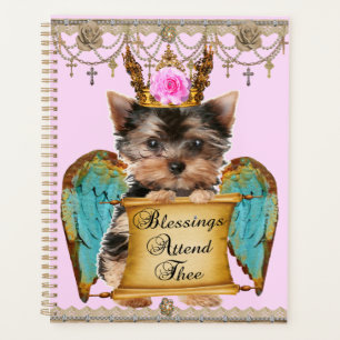Agenda Adorável Chique Yorkie Angel Puppy Dog