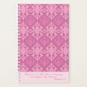 Agenda Adorável Faith Rejoice no Senhor Damask