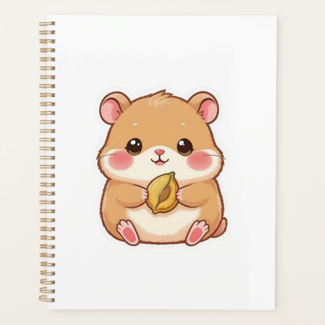 Agenda Adorável Kawaii Chibi Hamster (Frente)