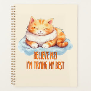 Agenda Adorável Laranja Tabby Cat. Estou tentando o meu m