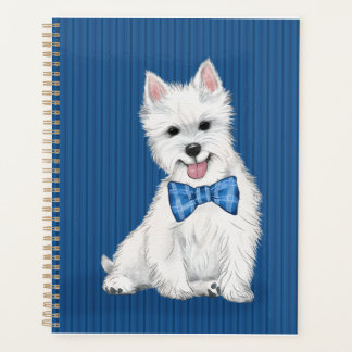 Agenda Adorável Planeador de Terrier Branco da Highland O