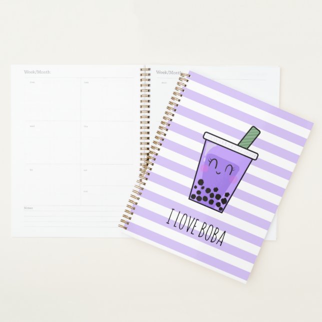 Agenda Adoro Boba Kawaii Bubble Tea Taro Ube Puro  (Exibição)