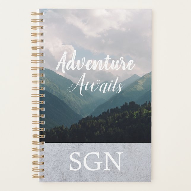 Agenda Adventure Awaits Mountain Valley | Monograma (Frente)