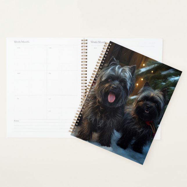 Agenda Affenpinscher Snowy Sleigh Passeia Decência de Nat (Exibição)
