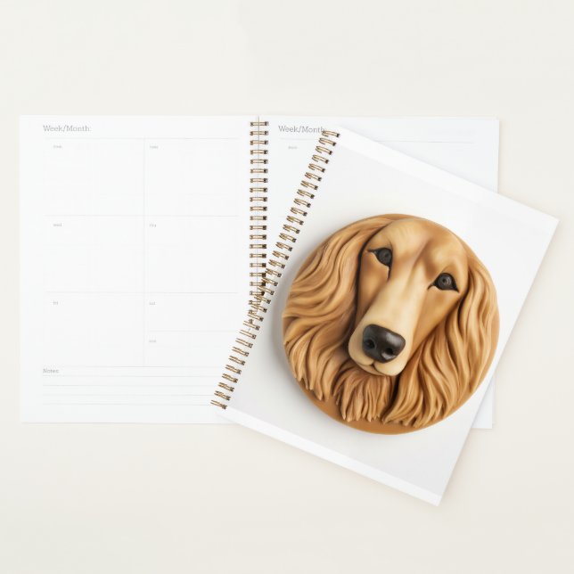 Agenda Afghan Hound Inspirado em 3D (Exibição)