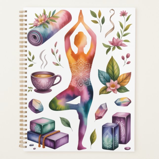 Agenda Afirmação de yoga inspirada  (Frente)