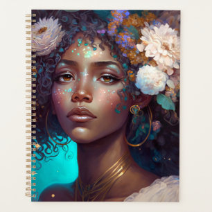 Agenda Afro-americano Deusa Negra Rainha Fantasia Art P