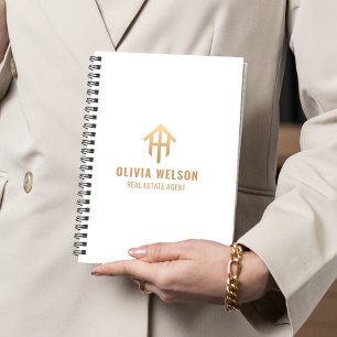 Agenda Agente Imobiliário l Mediador Moderno Dourado e Br