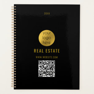 Agenda Agente imobiliário profissional Dourado negro