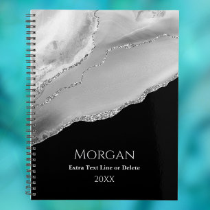 Agenda Agitar e Diminuir, Nome e Linha de Texto em Preto