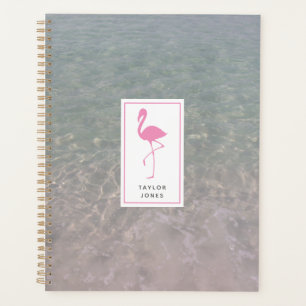 Agenda Água Flamingo Rosa Personalizada