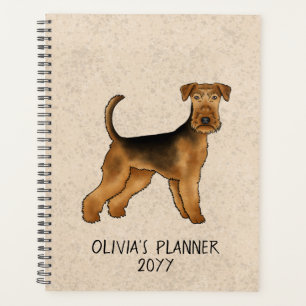 Agenda Airedale Terrier Cute Cartoon Dog Bingley Terrier