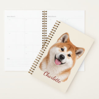 Agenda Akita Personalizado com Nome Personalizado