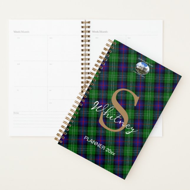 Agenda Alfândega Sutherland Scottish Tartan Mensal Semana (Exibição)
