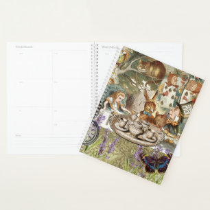 Agenda Alice Adventures em Wonderland Mad Tea Party
