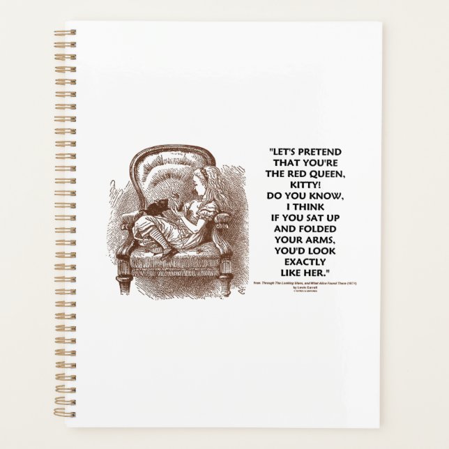 Agenda Alice Gatinho Rainha Vermelha, você teria uma cita (Frente)