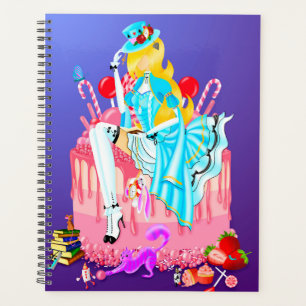 Agenda Alice no bolo de aniversário