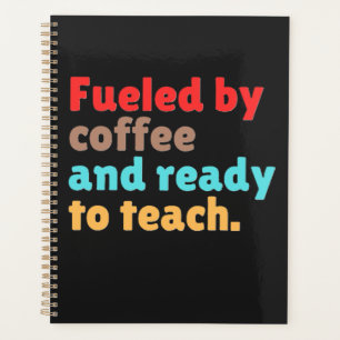 Agenda Alimentado por Café e Pronto para Ensinar –