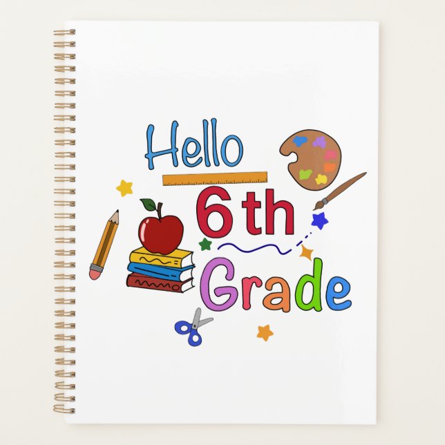 Agenda Alô, 6º ano - Design de volta para a escola (Frente)
