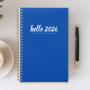 Agenda Alô Minimalista Azul 2026
