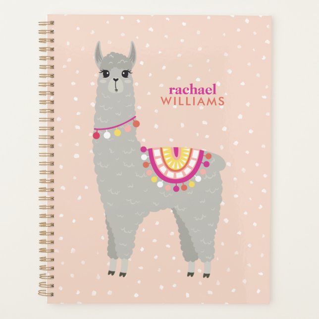 Agenda Alpaca Cute Personalizado (Frente)