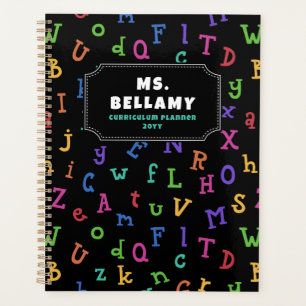 Agenda Alphabet Patterer Colorida Estudante