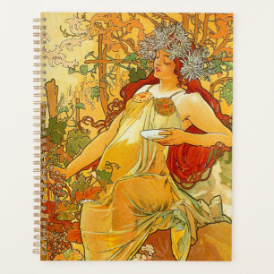 Agenda Alphonse Mucha Art Nouveau Autumn